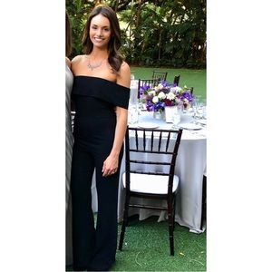 by the Way. Audrey off the shoulder jumpsuit in black